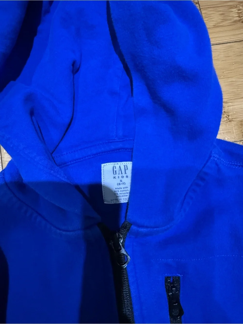 GAP Bright Blue Zip Hoodie - Kids